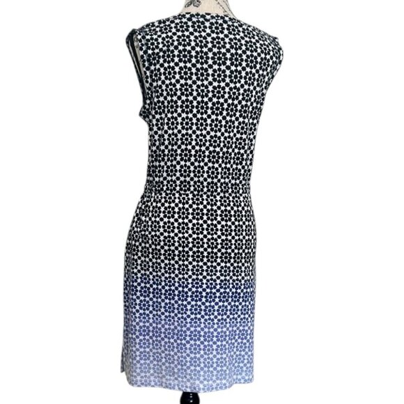 Talbots Henley Dress Petite Medium Ombre Geo Print - Picture 4 of 11